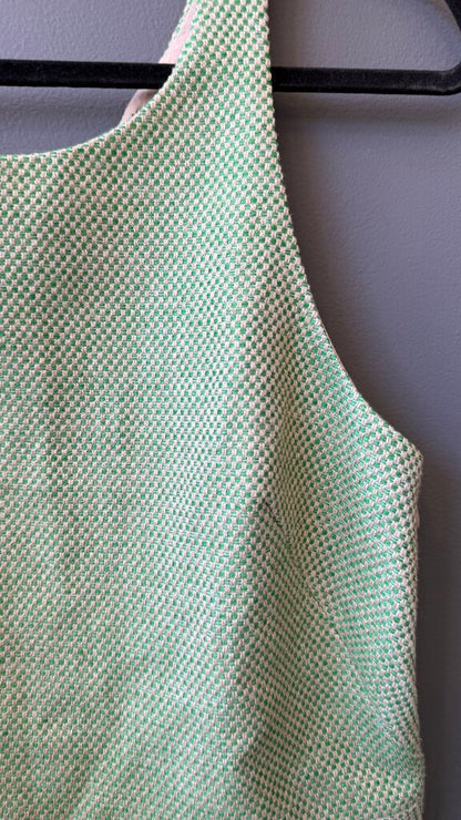 Woven Check Peplum Top