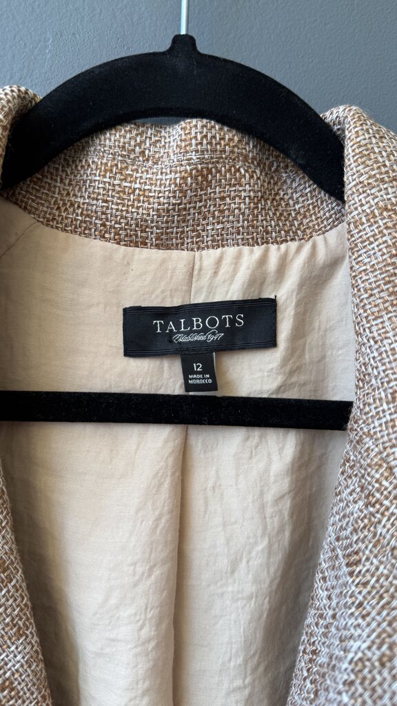 Linen Blend Woven Pocket Blazer