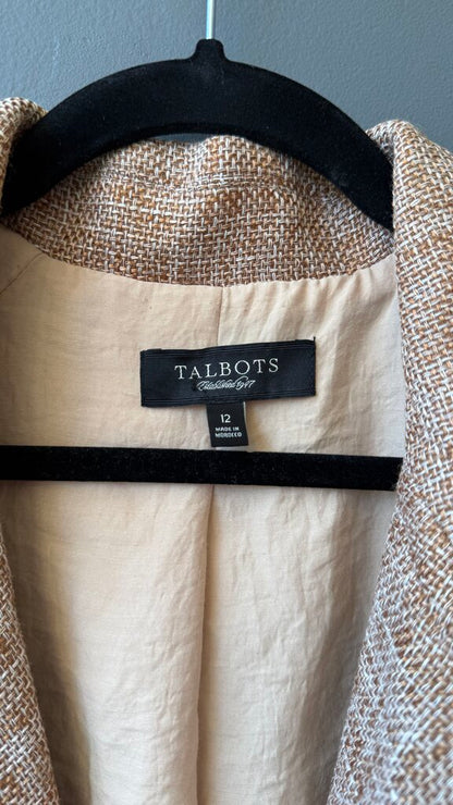 Linen Blend Woven Pocket Blazer