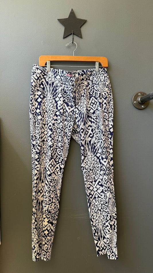 Kelly Slim Peacock Print Pants