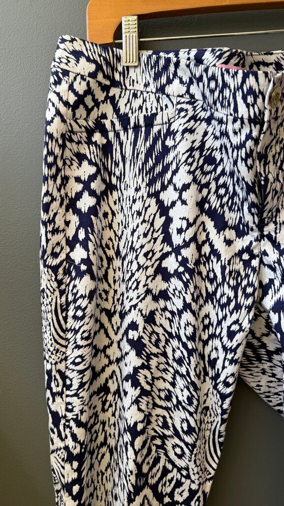 Kelly Slim Peacock Print Pants
