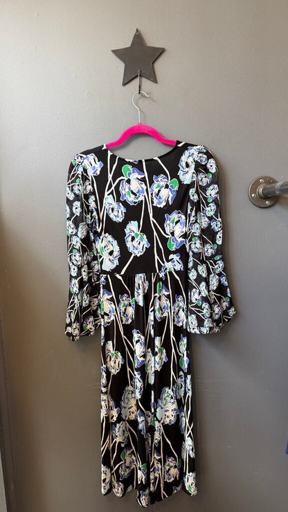 Jersey Floral Midi Dress