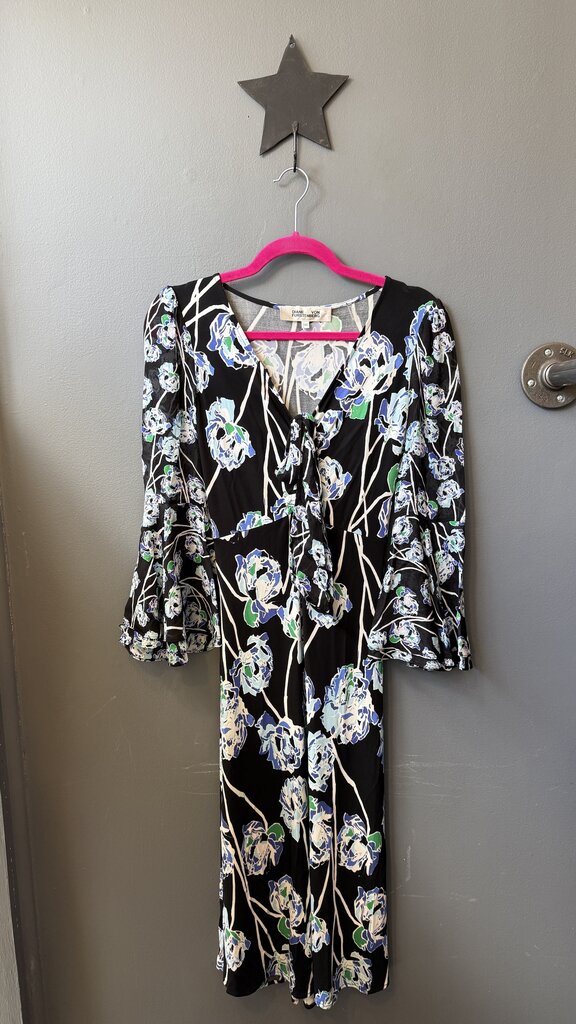 Jersey Floral Midi Dress