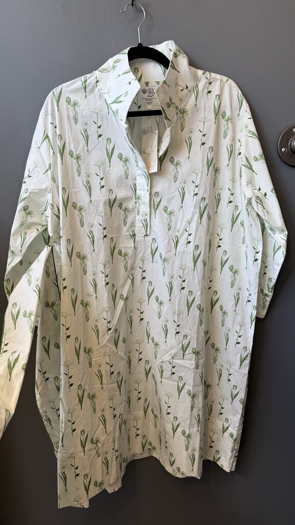 Floral Boxy Belted Popover Shirtdress