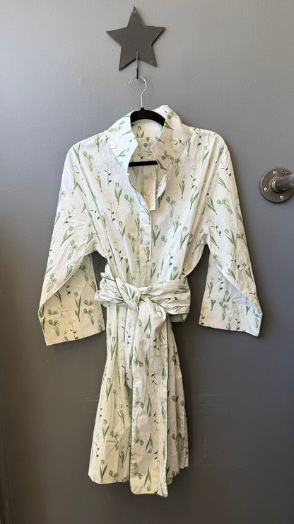 Floral Boxy Belted Popover Shirtdress