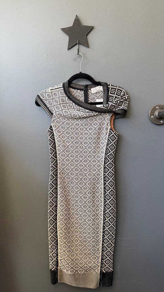 Asymmetrical Neckline Sheath Dress