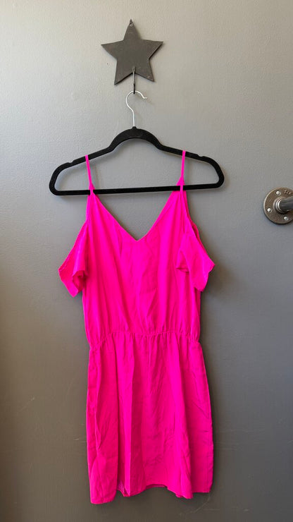 Hot Pink Silk Mini Dress