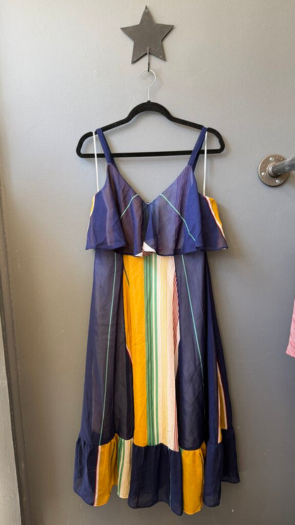 Stripe Swing Midi Dress