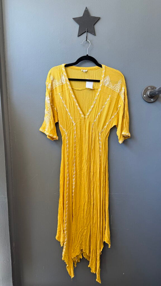 Embroidered Midi Dress