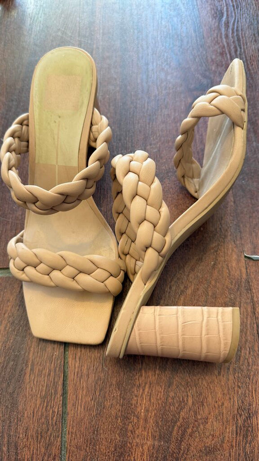 Braided Block Heel Sandals