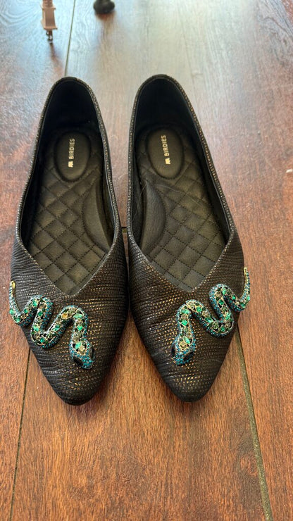 Snake Pointed Toe Flats