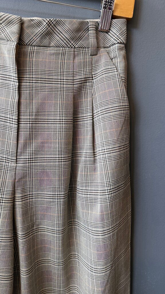 Plaid Wide Leg Trousers