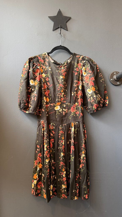 Puff Sleeve Floral Dress