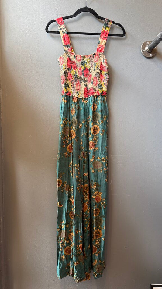 Smocked Top Wide Leg Jumpsuit