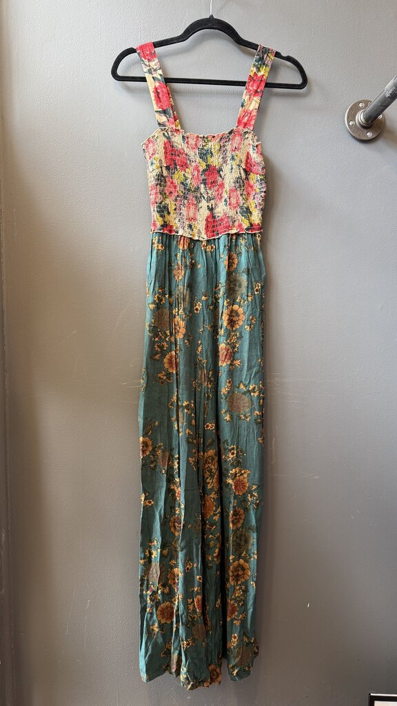 Smocked Top Wide Leg Jumpsuit