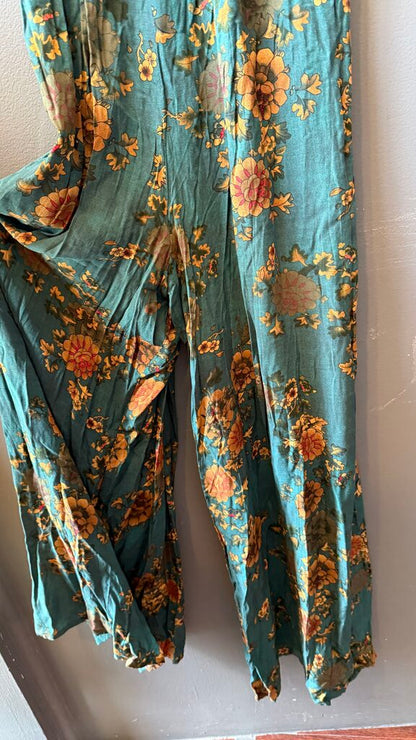 Smocked Top Wide Leg Jumpsuit