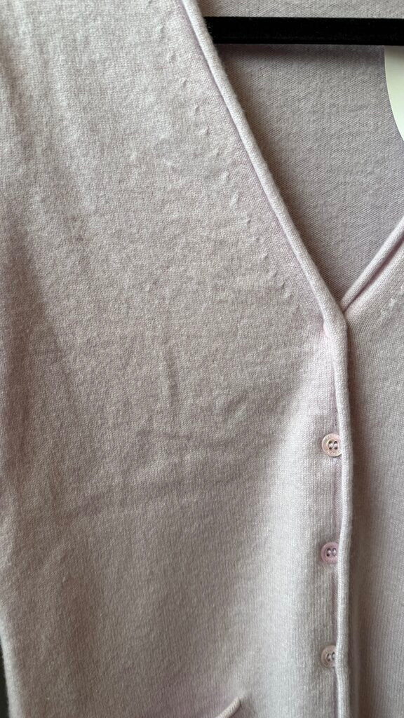 Lavender Cashmere Cardigan Sweater