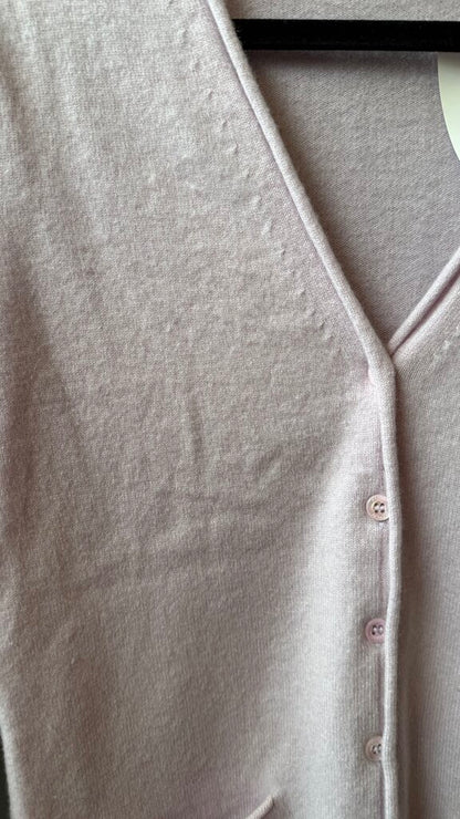 Lavender Cashmere Cardigan Sweater