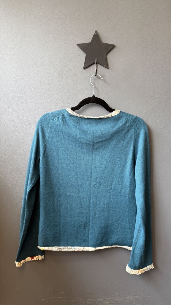 Silk Lined Pocket Cardigan Sweater