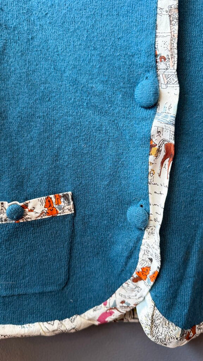 Silk Lined Pocket Cardigan Sweater