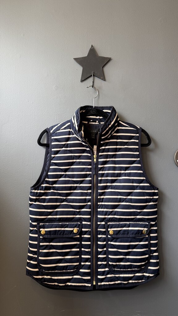 Striped Light Puffer Vest