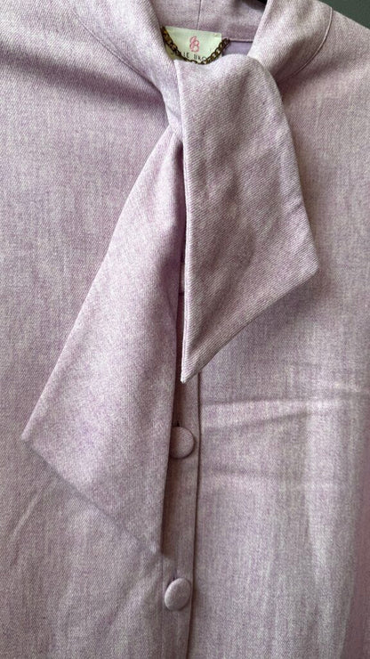 Tie Neck Swing Jacket