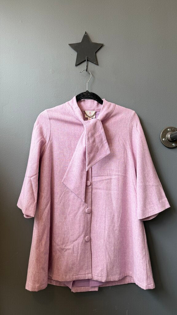 Tie Neck Swing Jacket