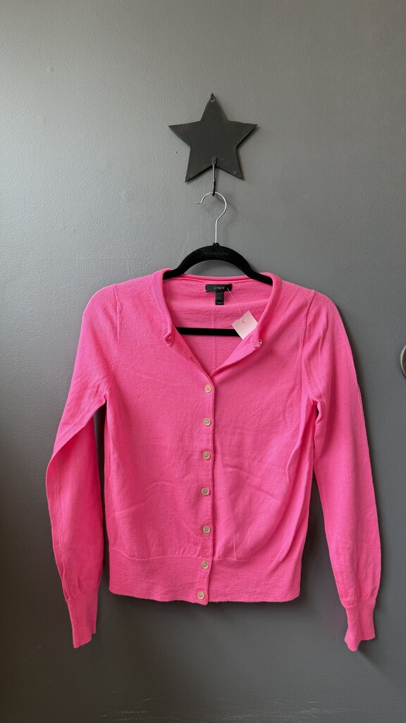 Merino Wool Neon Cardigan Sweater