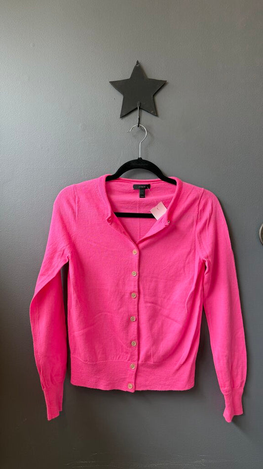 Merino Wool Neon Cardigan Sweater