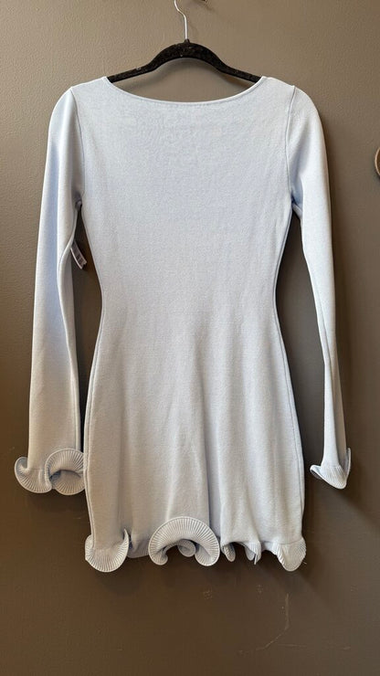 Knit Ruffle Hem Sheath Dress