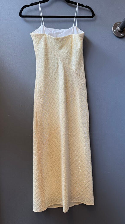 Sequin Pattern Crinkle Midi Sheath Dress