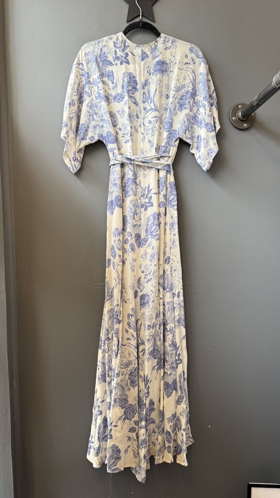 Floral Wrap Maxi Gown Dress
