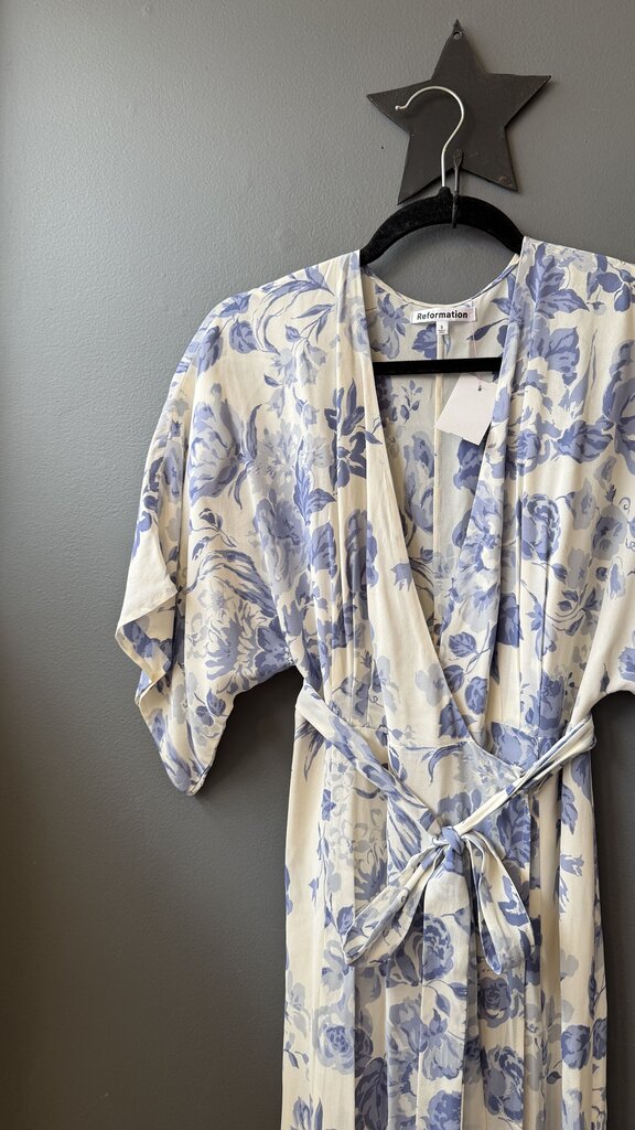 Floral Wrap Maxi Gown Dress