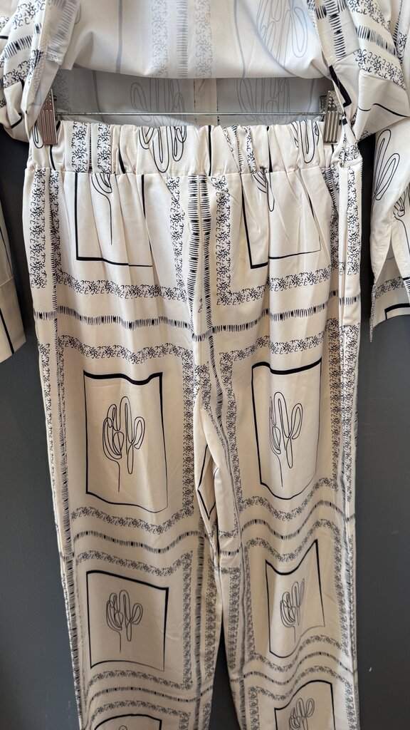 Cactus Wide Leg Pants + Button Up Shirt Set