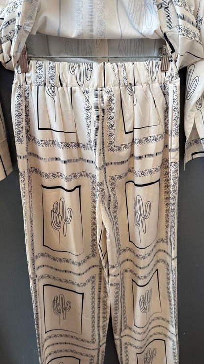 Cactus Wide Leg Pants + Button Up Shirt Set