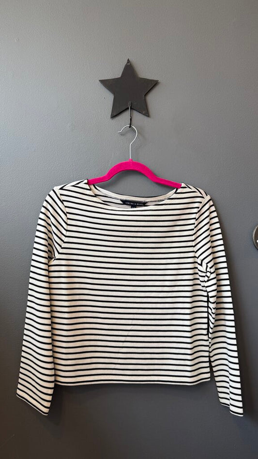 Stripe Boxy Boatneck Top