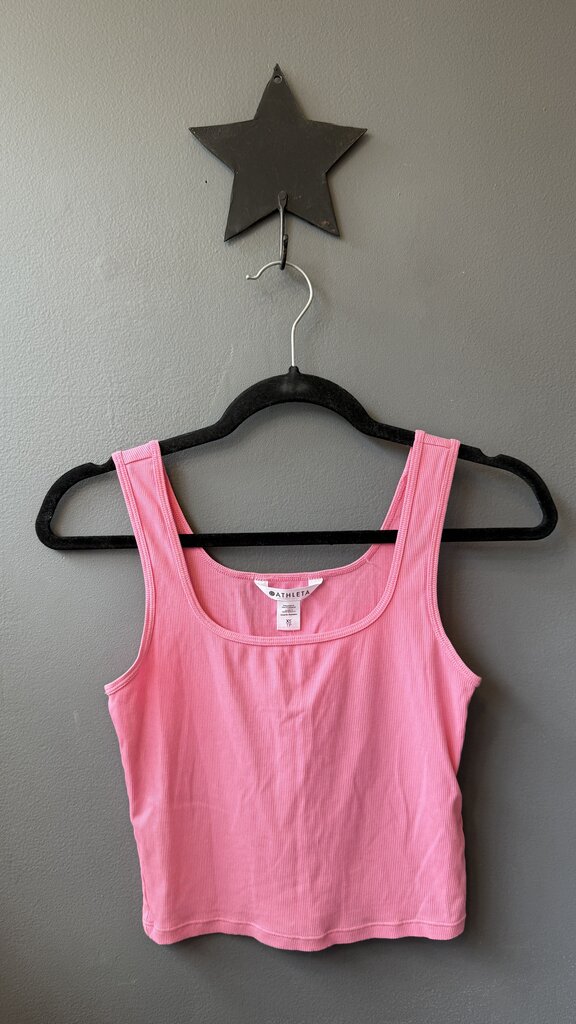 Ribbed Crop Scoopneck Tank Top