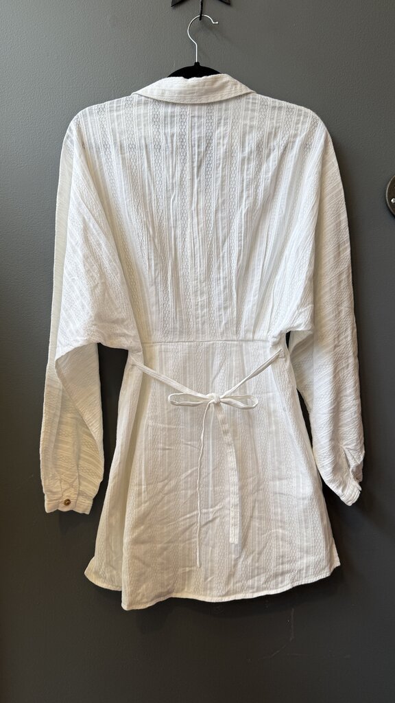 Embroidered Lace Mini Shirtdress