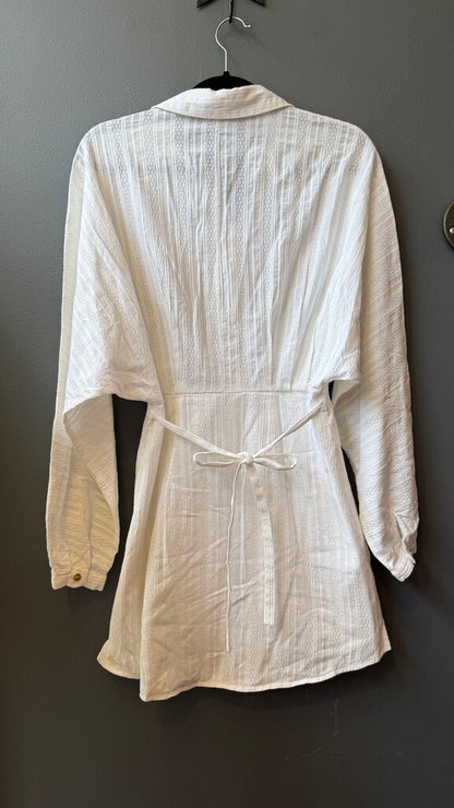 Embroidered Lace Mini Shirtdress