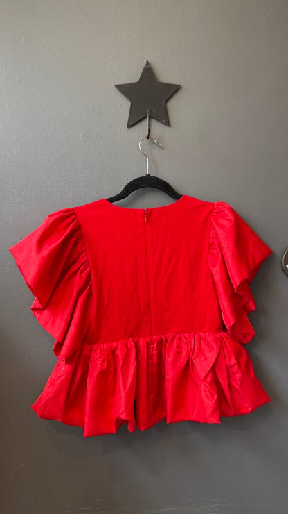 Peplum Ruffle Top