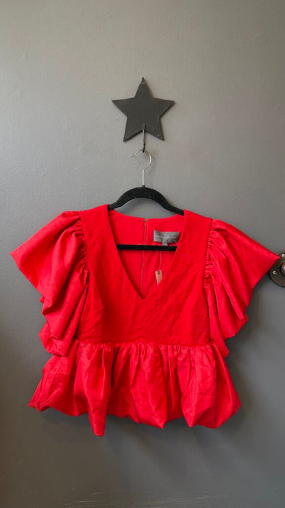 Peplum Ruffle Top