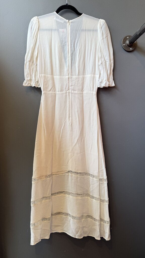 Lace Pintuck Maxi Gown Dress