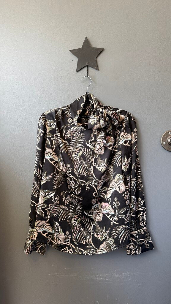 Floral Bow Neck Blouse