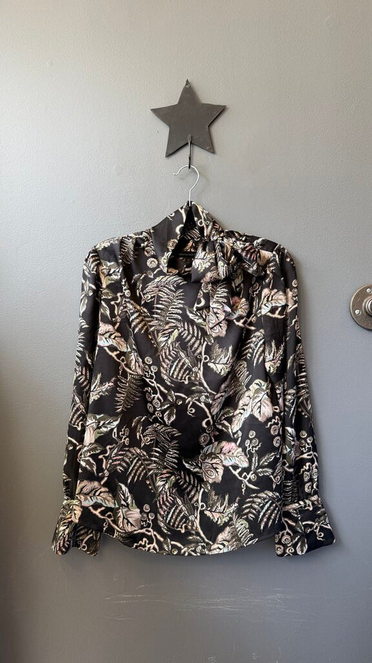 Floral Bow Neck Blouse