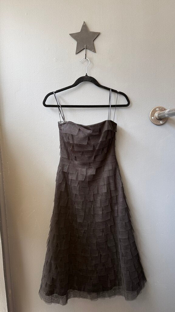 Tiered Tulle Midi Dress