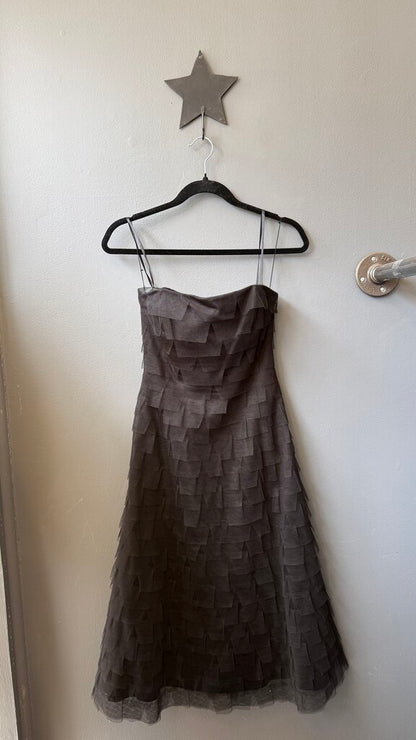 Tiered Tulle Midi Dress