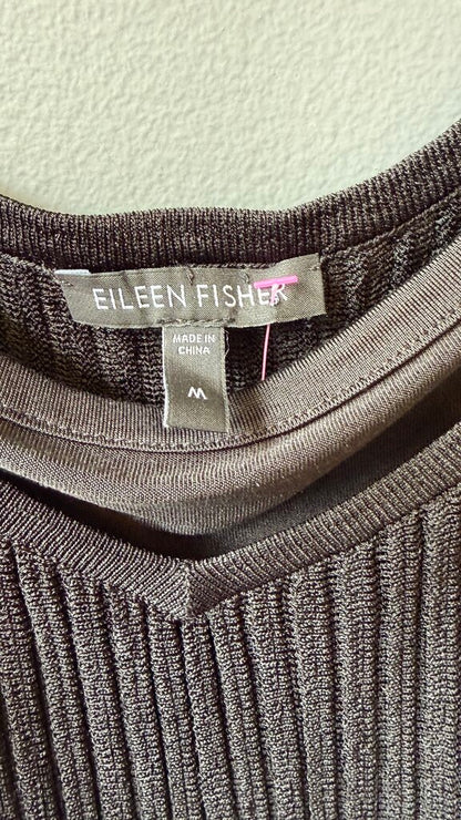 Ribbed Pleat Midi Dress