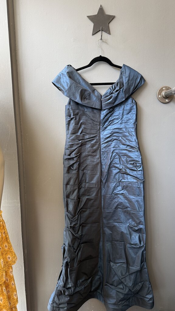 Ruched Off the Shoulder Maxi Gown Dress