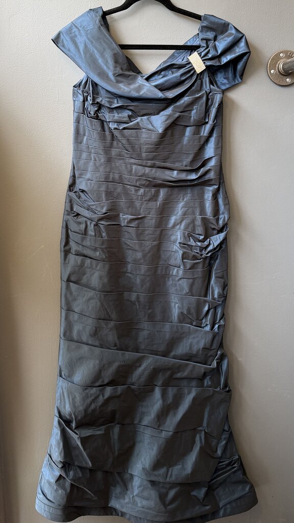 Ruched Off the Shoulder Maxi Gown Dress