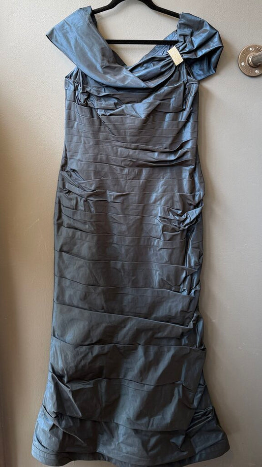 Ruched Off the Shoulder Maxi Gown Dress